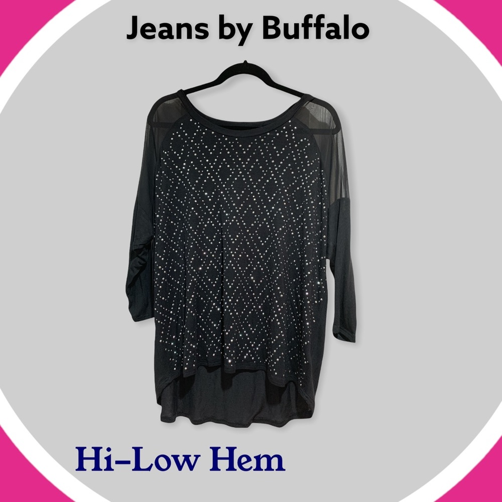 ❤️❤️ Versatile black hi-low tunic length top from Jeans by Buffalo ❤️❤️